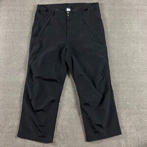 Lands' End Snow Pants Men's XL 40-42 Black Nylon Ski Snowboard